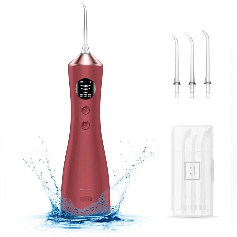 Water Dental Flosser for Teeth, Portable Cordless Water Flosser with 300ML